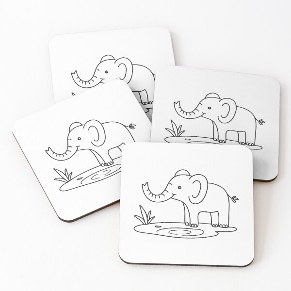 Item preview, Elephant Trunk Reaching Across Puddle designed and sold by rasagamastore.