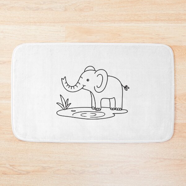 Item preview, Elephant Trunk Reaching Across Puddle designed and sold by rasagamastore.