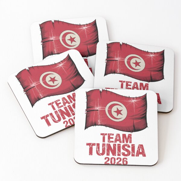 Item preview, Team Tunisia 2026 Fan Flag T-Shirt V7 designed and sold by DBWStudios.