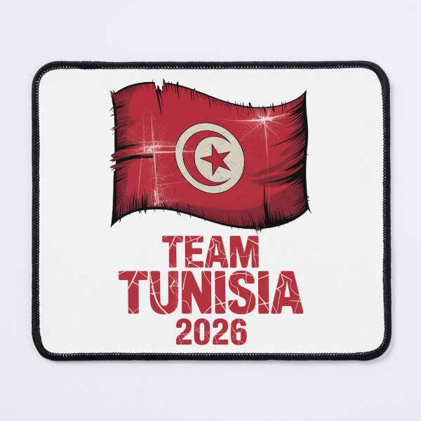 Item preview, Team Tunisia 2026 Fan Flag T-Shirt V7 designed and sold by DBWStudios.