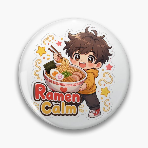 Item preview, Ramen Calm Cute Chibi Boy Ramen Sticker | Kawaii Anime Noodle Lover designed and sold by Sidra digital art 8277237.