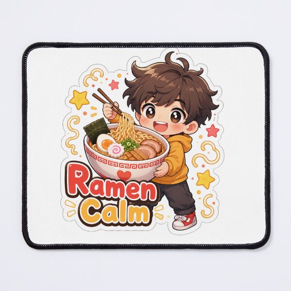 Item preview, Ramen Calm Cute Chibi Boy Ramen Sticker | Kawaii Anime Noodle Lover designed and sold by Sidra digital art 8277237.