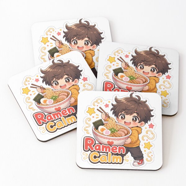 Item preview, Ramen Calm Cute Chibi Boy Ramen Sticker | Kawaii Anime Noodle Lover designed and sold by Sidra digital art 8277237.