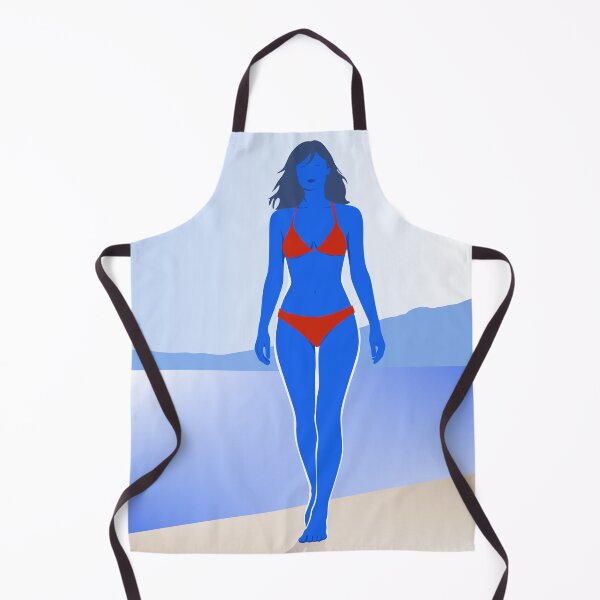 Item preview, Modern Summer Poster Print, Minimalist Woman Beach Walk Art designed and sold by Studio pod Burom.