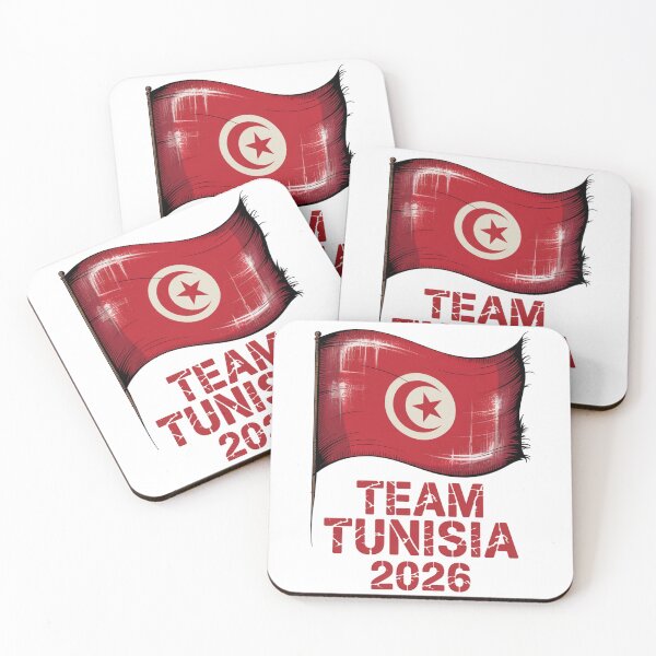 Item preview, Team Tunisia 2026 Fan Flag T-Shirt V8 designed and sold by DBWStudios.