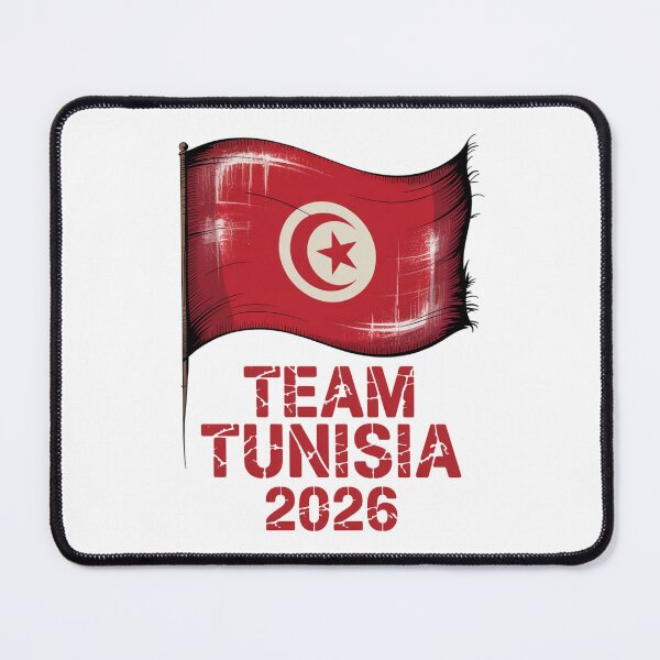 Item preview, Team Tunisia 2026 Fan Flag T-Shirt V8 designed and sold by DBWStudios.