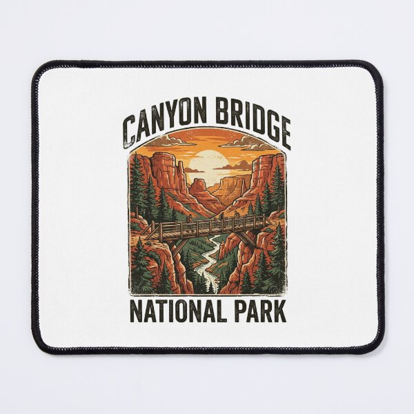 Item preview, Vintage National Park Canyon Bridge River Hiking Nature designed and sold by longngusuc.