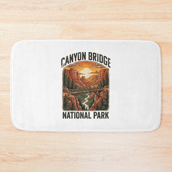 Item preview, Vintage National Park Canyon Bridge River Hiking Nature designed and sold by longngusuc.