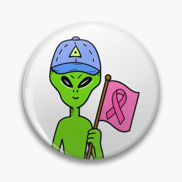 Item preview, Randy Uranus alien and Breast Cancer awareness designed and sold by ArtistryAlch.