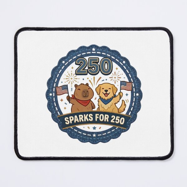 Item preview, Sparks For 250 USA Capybara Dog Fireworks designed and sold by laughingshirts.