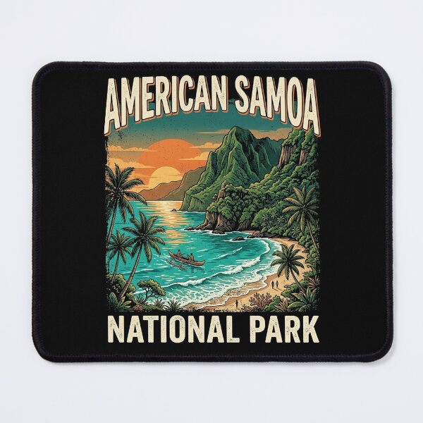 Item preview, American Samoa National Park Vintage Travel Poster Beach Sce designed and sold by longngusuc.