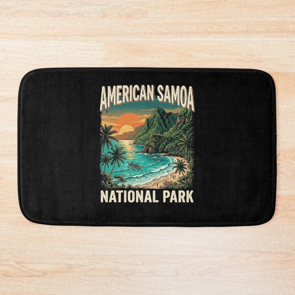 Item preview, American Samoa National Park Vintage Travel Poster Beach Sce designed and sold by longngusuc.