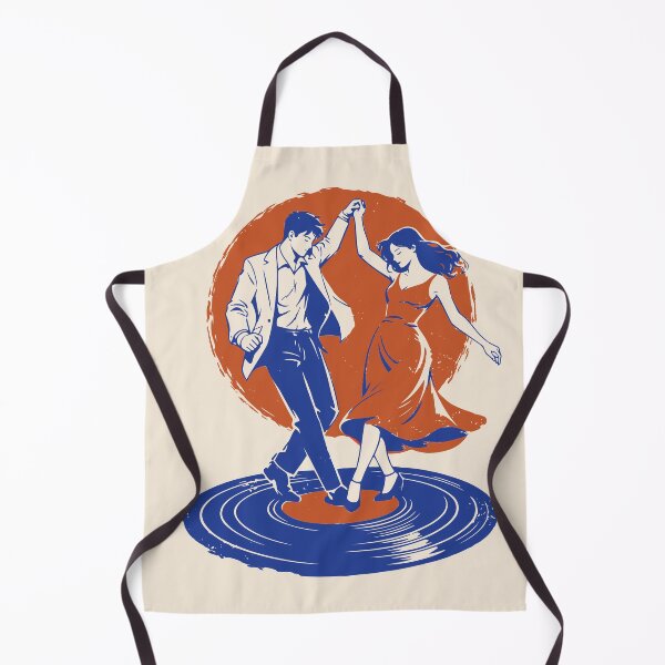 Item preview, Dancing Couple Art, Retro Vinyl Record Print designed and sold by Studio pod Burom.