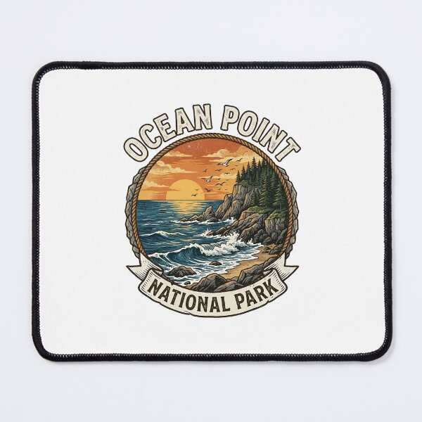 Item preview, Ocean Point National Park Vintage Coastal Sunset Beach Scene designed and sold by longngusuc.
