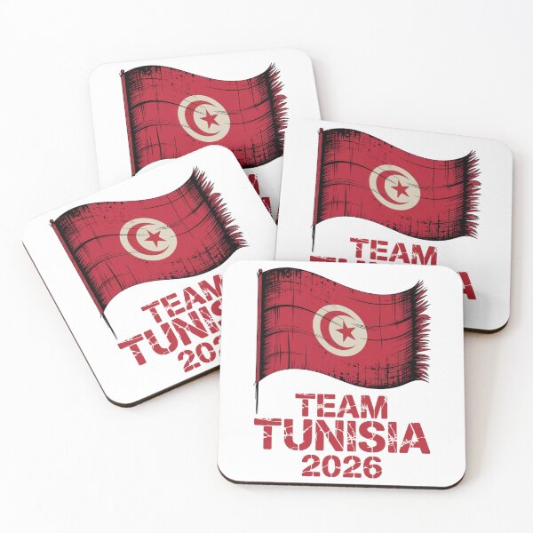 Item preview, Team Tunisia 2026 Fan Flag T-Shirt V11 designed and sold by DBWStudios.