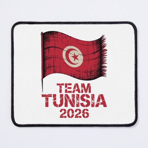 Item preview, Team Tunisia 2026 Fan Flag T-Shirt V11 designed and sold by DBWStudios.