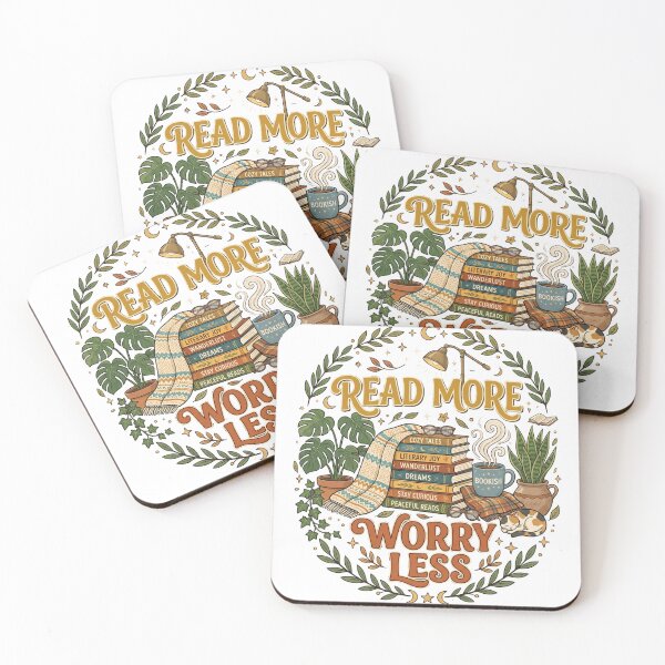 Item preview, Read More Worry Less Book Lover Design designed and sold by Pixel Analytics.