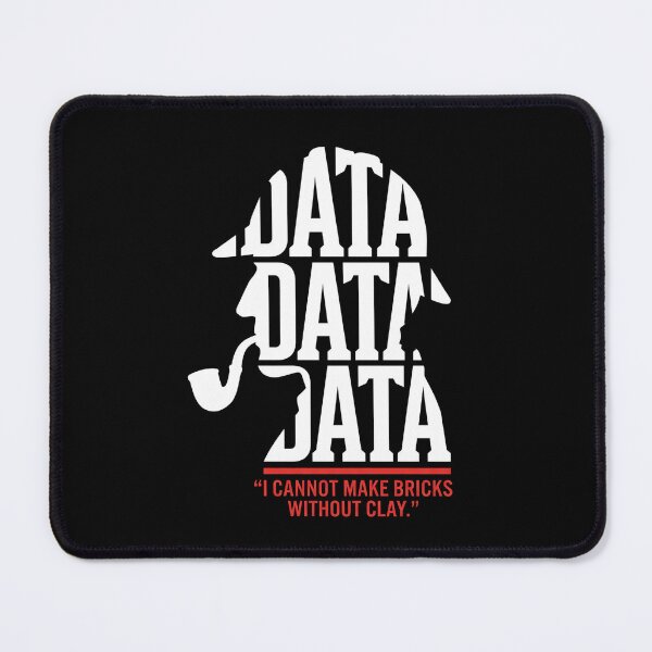 Item preview, Sherlock Holmes Data Quote Bricks Without Clay Silhouette designed and sold by Fenay Designs.