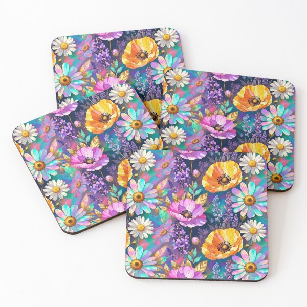 Item preview, Bright Colorful Floral Pattern Art designed and sold by IntelliMindDesigns.
