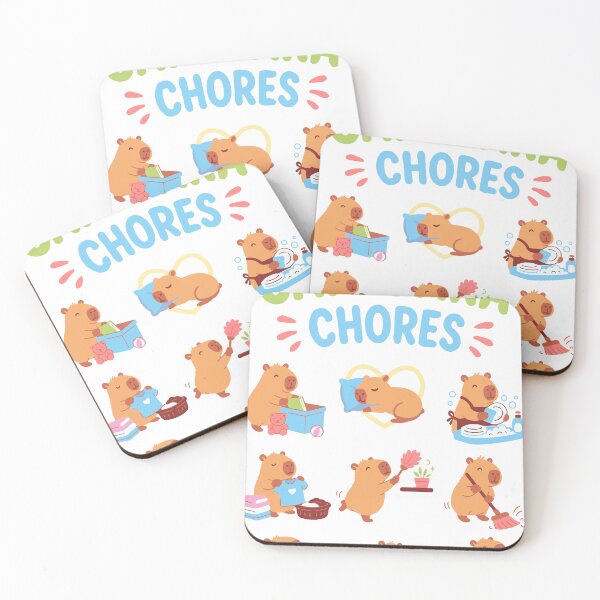 Item preview, Capybara Chores - Cleaning Capy Sticker Pack - Tee designed and sold by RedStreamStudio.