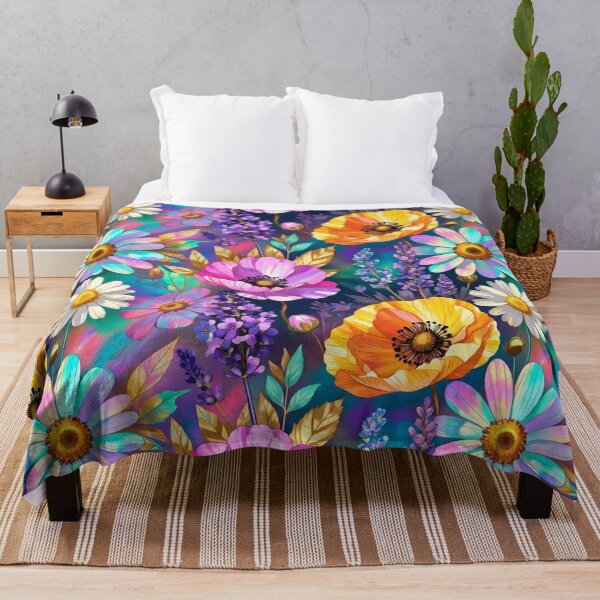Item preview, Bright Colorful Floral Pattern Art designed and sold by IntelliMindDesigns.