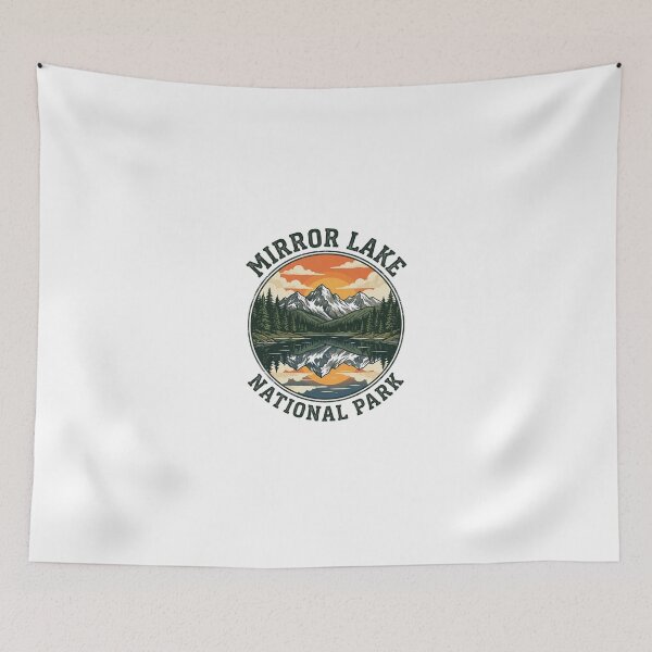Item preview, Mirror Lake National Park Vintage Mountain Reflection Sunset designed and sold by longngusuc.