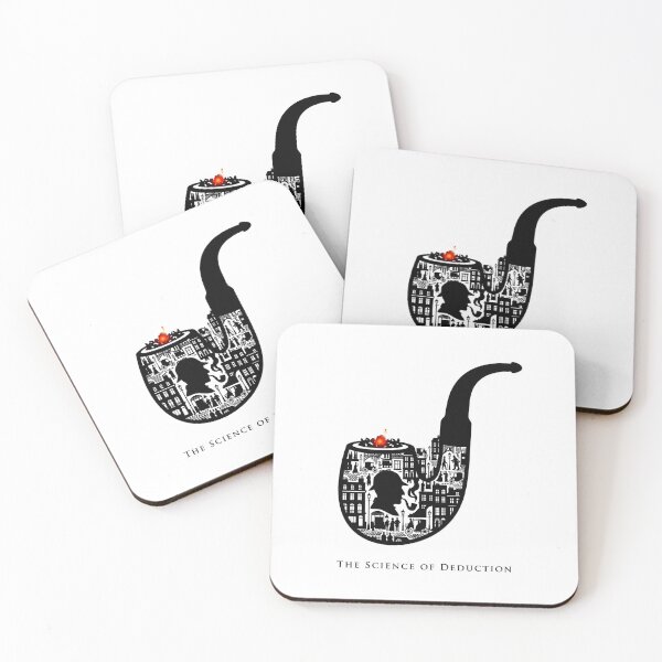 Item preview, Sherlock Holmes The Science of Deduction Pipe Illustration designed and sold by Fenay Designs.