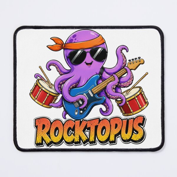 Item preview, Rocktopus Groove Cute Octopus Guitar Band designed and sold by Nano-Threads.
