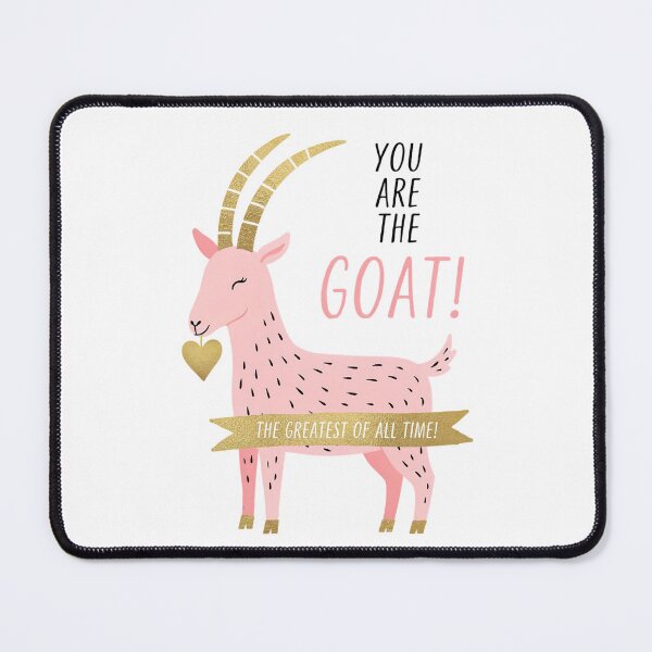 Item preview, GOAT! The Greatest of All Time Cute Pink Goat with Gold Heart | Funny Motivational Design designed and sold by Snifferius.