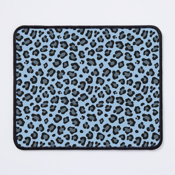 Item preview, Baby Blue and Black leopard print designed and sold by pattern-archive.