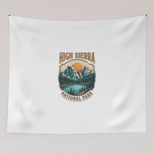 Item preview, High Sierra National Park Vintage Mountain Lake Scene designed and sold by longngusuc.
