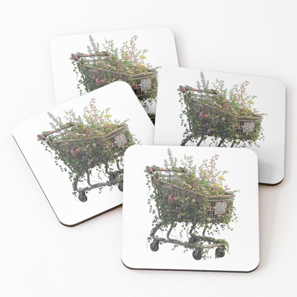 Item preview, Nature Always Wins – Overgrown Shopping Cart Botanical Art designed and sold by Kevin Shearer.