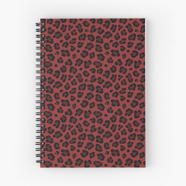 Item preview, Brick Red and Black leopard print designed and sold by pattern-archive.
