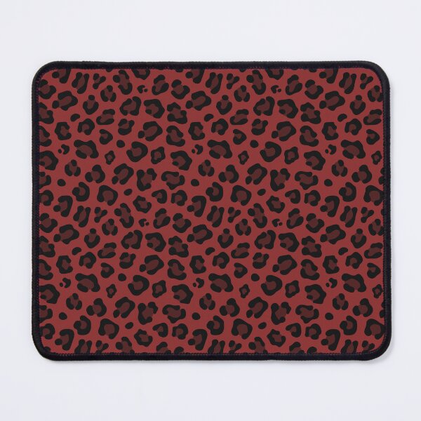 Item preview, Brick Red and Black leopard print designed and sold by pattern-archive.