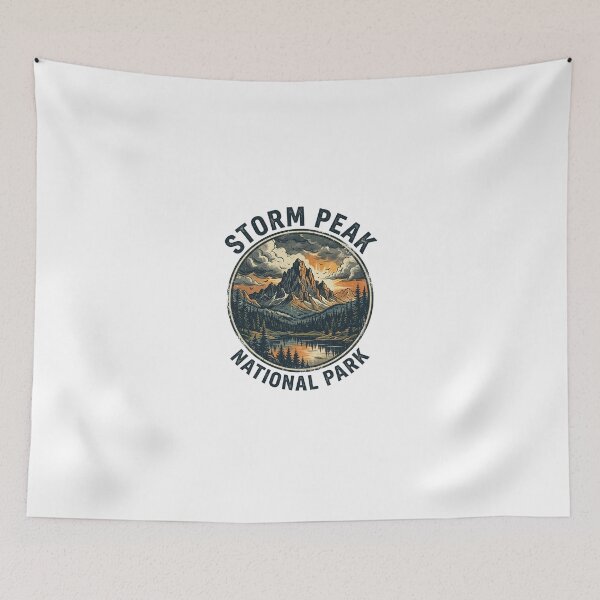 Item preview, Storm Peak National Park Vintage Mountain Lake Sunset designed and sold by longngusuc.