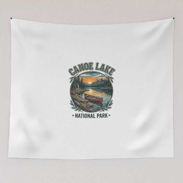 Item preview, Canoe Lake National Park Vintage Sunset Lake Scene designed and sold by longngusuc.