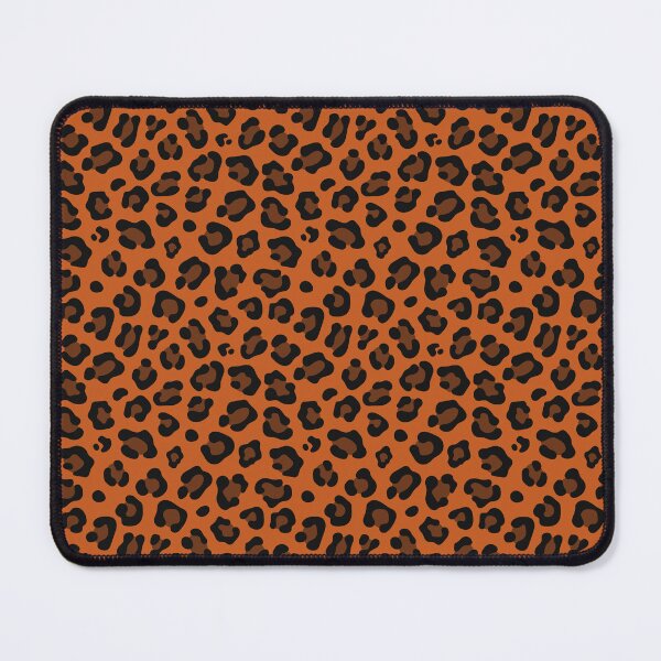 Item preview, Burnt Orange and Black leopard print designed and sold by pattern-archive.