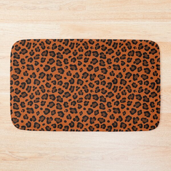 Item preview, Burnt Orange and Black leopard print designed and sold by pattern-archive.