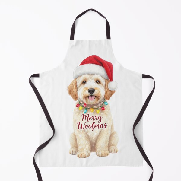 Item preview, Merry Woofmas Goldendoodle | Santa Hat Christmas Lights Dog Mom Gift designed and sold by BrasilStickers.