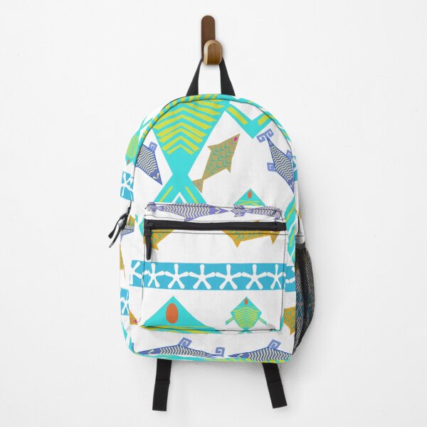 Item preview, Colorful Tribal Fish Seamless Pattern with Geometric Ocean Motifs and Folk Art Style designed and sold by Ei-Ei.