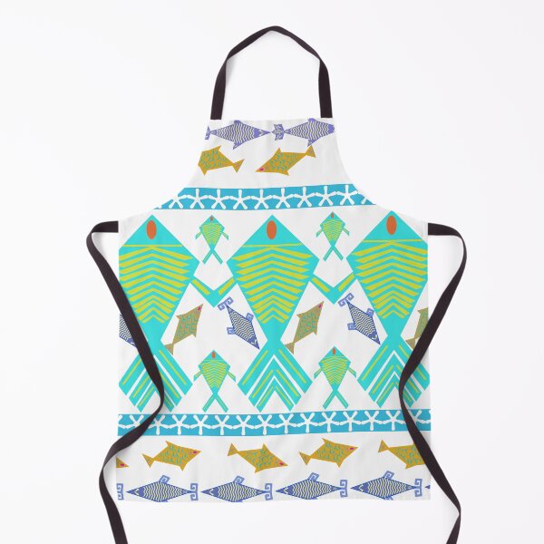 Item preview, Colorful Tribal Fish Seamless Pattern with Geometric Ocean Motifs and Folk Art Style designed and sold by Ei-Ei.