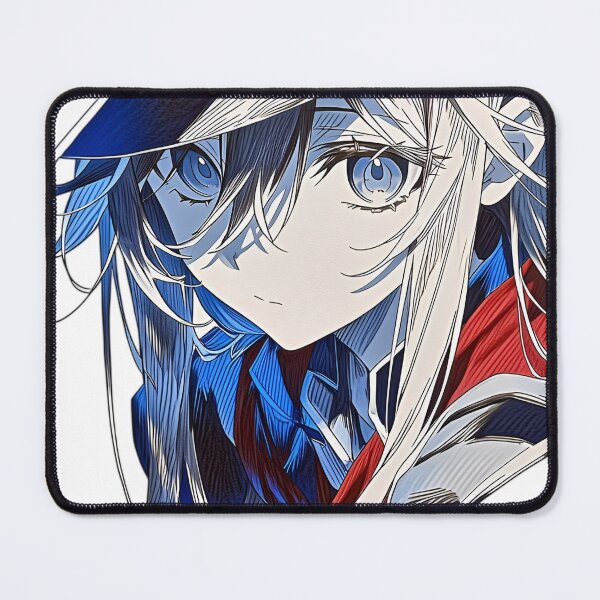 Item preview, Blue-Eyed Anime Girl Portrait | Elegant Manga Character Aesthetic Art designed and sold by Dyan4.