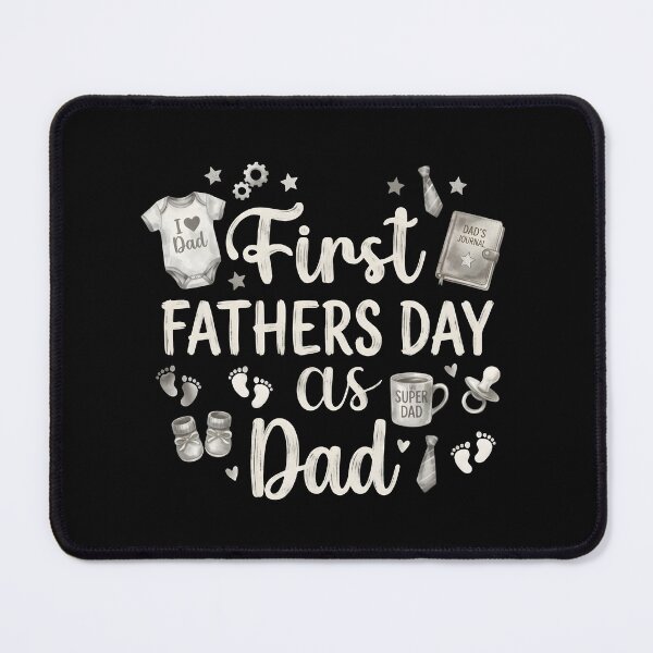 Item preview, Black and White First Father's Day Gift - New Dad Keepsake Design designed and sold by SideKickCreates.