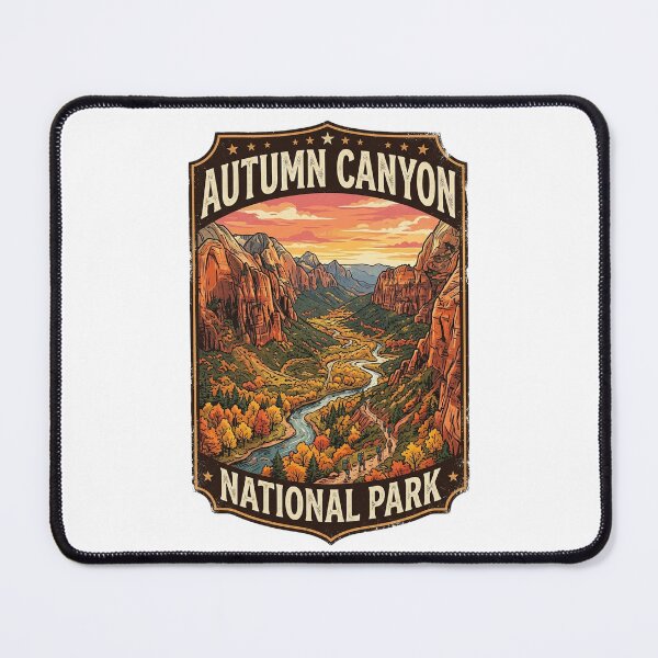 Item preview, Autumn Canyon National Park Vintage Hiking Adventure Poster designed and sold by longngusuc.