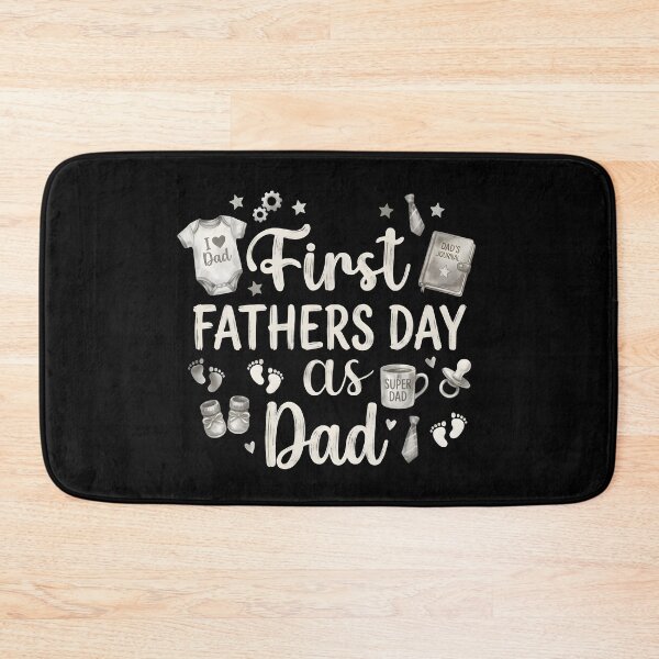 Item preview, Black and White First Father's Day Gift - New Dad Keepsake Design designed and sold by SideKickCreates.