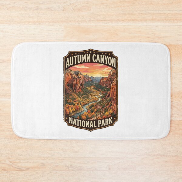 Item preview, Autumn Canyon National Park Vintage Hiking Adventure Poster designed and sold by longngusuc.