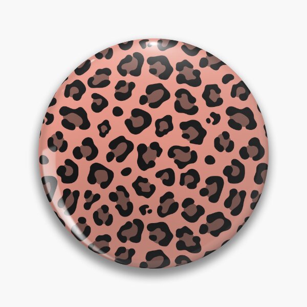 Item preview, Coral and Black leopard print designed and sold by pattern-archive.