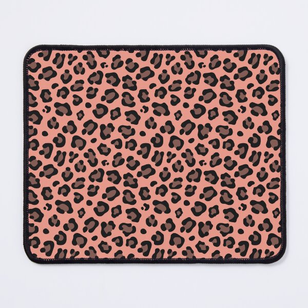 Item preview, Coral and Black leopard print designed and sold by pattern-archive.