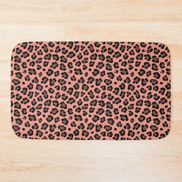 Item preview, Coral and Black leopard print designed and sold by pattern-archive.