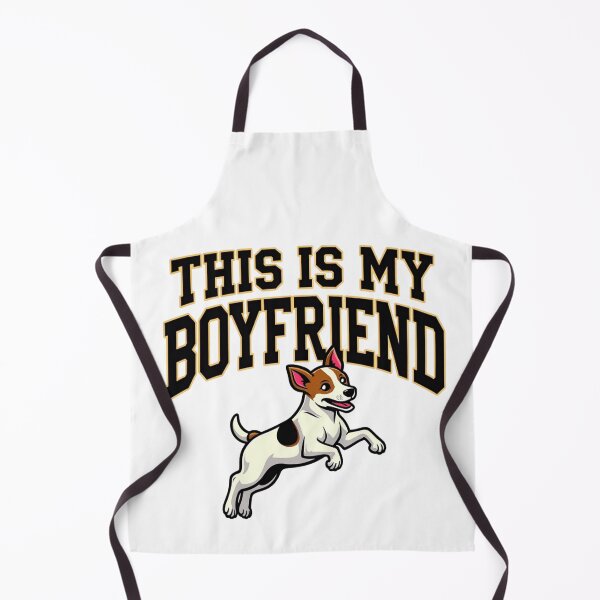 Item preview, Jack Russell Terrier with This Is My Boyfriend text designed and sold by Prints by Mat.